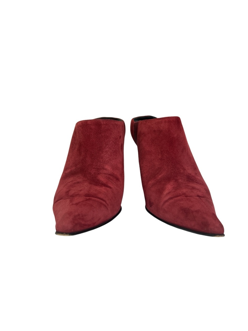 Via Spiga Burgundy Suede Pointed-Toe Mules - Picture 2 of 9